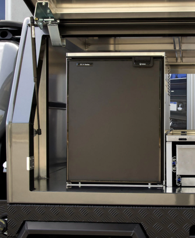 Bushman DC compressor fridge supplied and fitted by Coast Custom 12 Volt, Warwick QLD