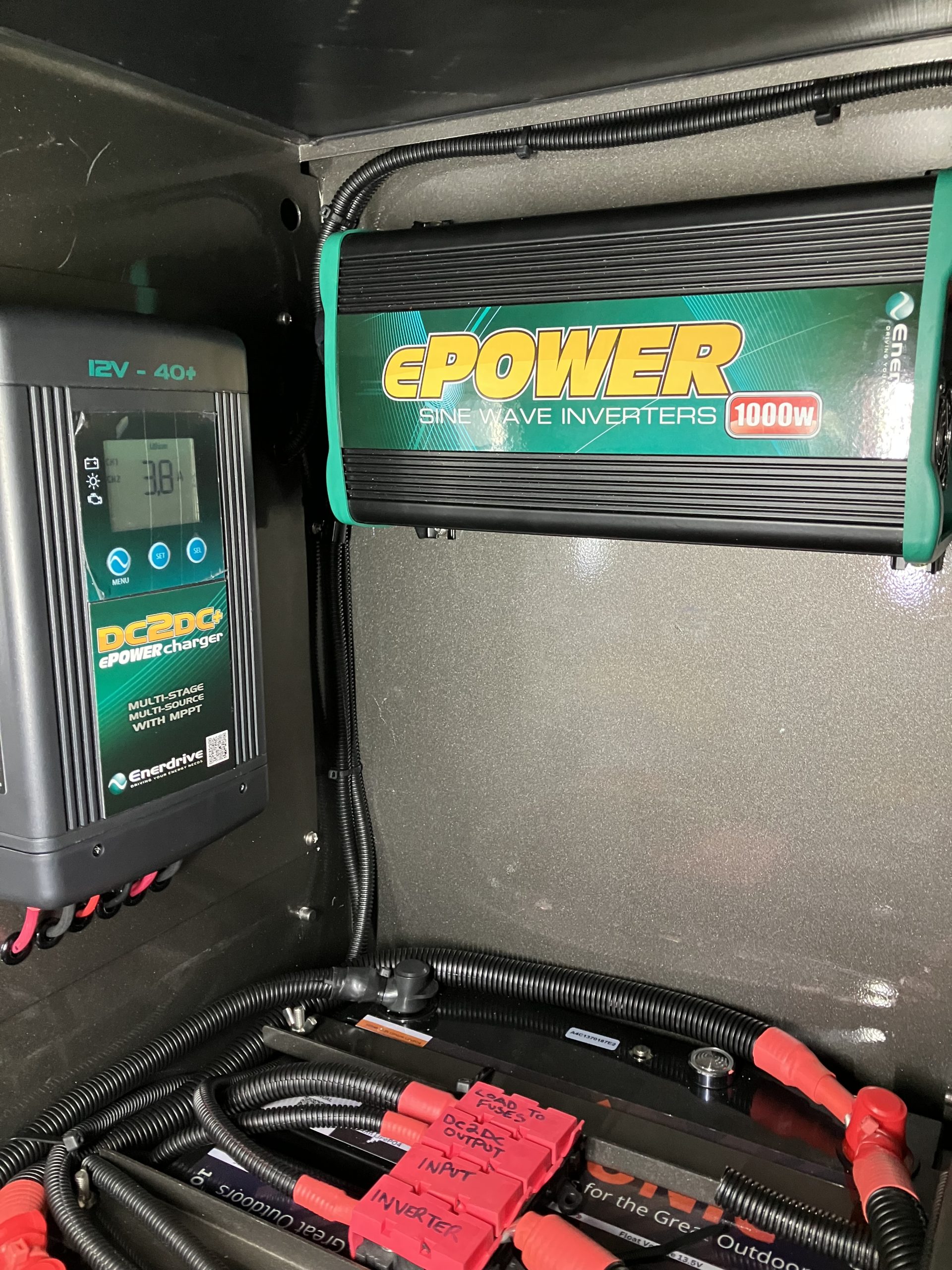 Hard Korr Camper: Exotronic Lithium Enerdrive DC-DC 1000w Inverter Upgrade