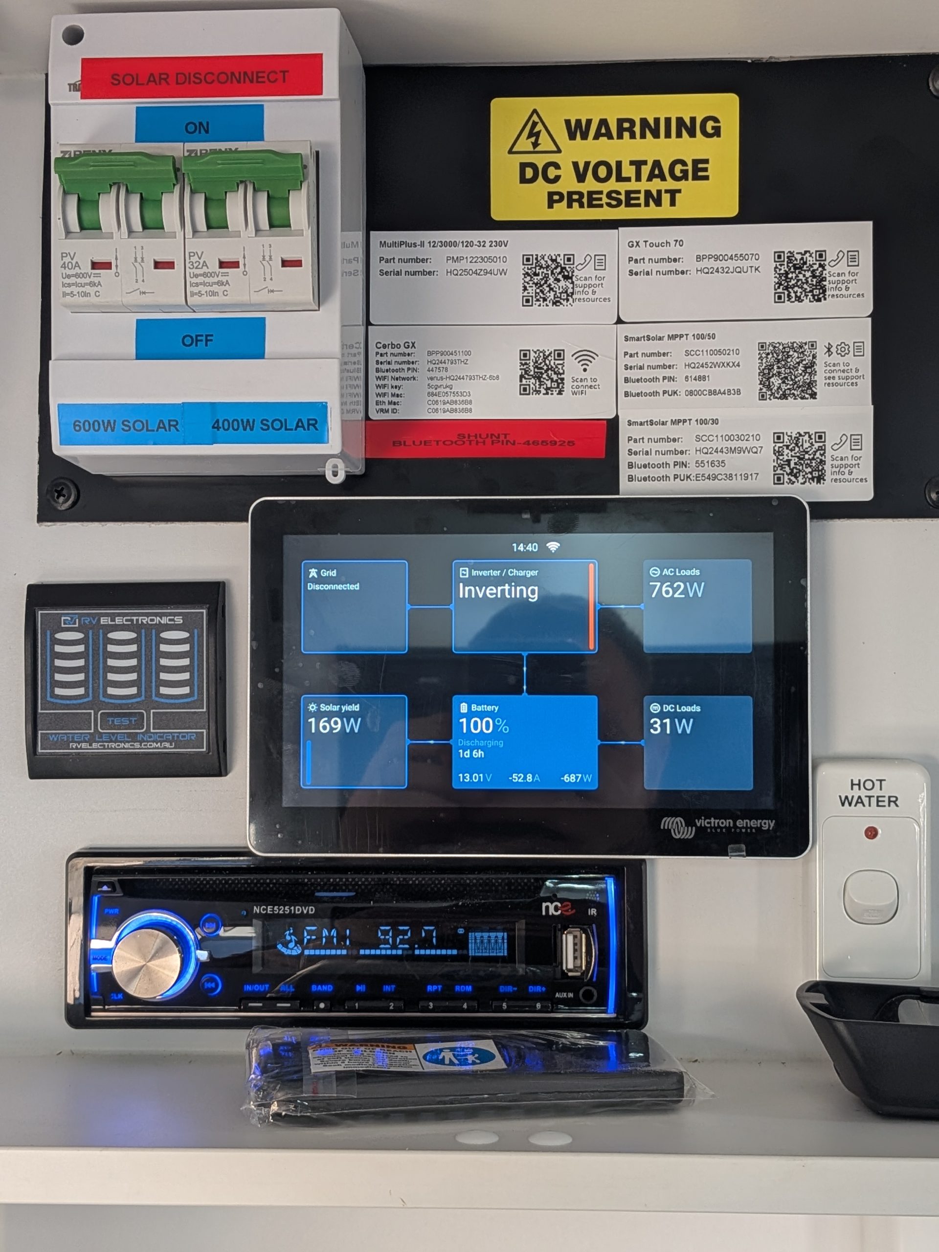 Network RV Caravan: Victron Touch70 Display